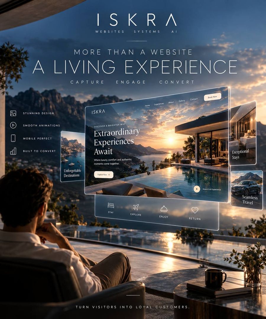 ISKRA immersive website: more than a website, a living experience — capture, engage, convert